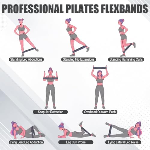 36 Pcs Fabric Resistance Bands for Working Out Non Slip Stretch Exercise Bands Bulk for Women Men Home Gym, Pilates, Yoga, Booty, Leg Training