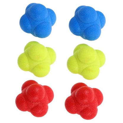 ibasenice 6-Pack Hexagon Agility Training Ball Hand Eye Coordination Reflex Training Tool for Kids Adults
