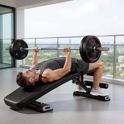 Adjustable Workout Bench, 880 LBS Workout Foldable Weight Benches for Home Gym, Heavy Duty Gym Chair for Bench Press Strength Training Exercise