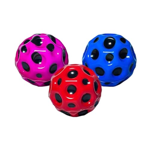 Extremely high Bouncing Ball, Improves Hand Eye Coordination, Easy to Grasp and Capture, can be Played Indoors or Outdoors - color: 3pcs