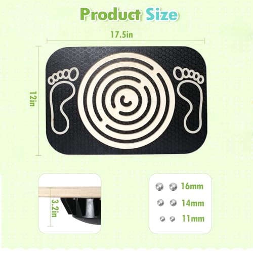 Balance Board Maze for Kids, 17.5 IN Toddlers Wobble Board for Training
