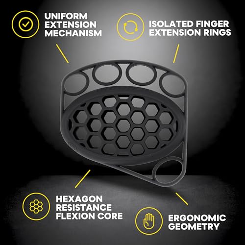 TEKGRIP Hand Grip Strengthener & Finger Exerciser, Dual-Action Grip and Extension Trainer with 3 Progressive Resistance Levels