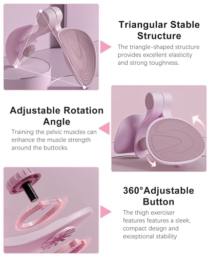 Kegel Exerciser, Pelvic Floor Muscle Exercise Devices for Women, Inner Thigh Exerciser Leg Workout Equipment Thigh Trainer for Male Hip Trimmer Inner Thigh Toner Workout