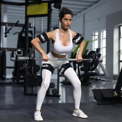 BFR Training System Blood Flow Restriction Bands Complete Arm Package，Upper and Lower limbsfor Rock-Solid Results (Full Set), black