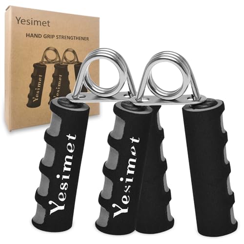 2 Pack Hand Grip Strengthener Set, Forearm Exerciser, Finger Gripper, Grip Strength Trainer, Hand Grip- Soft Foam Hand Exercise for Quickly Increasing Wrist Forearm and Finger Strength