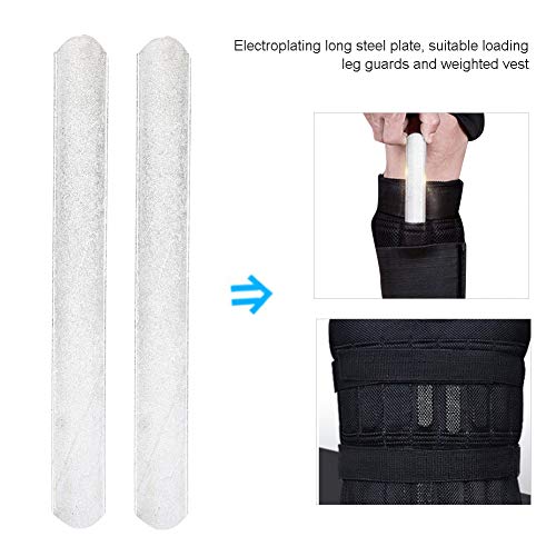 FLEXMAN 2Pcs Weighted Vest Steel Plates, Adjustable Wrist Weights, Stainless Steel Removable Ankle Weights Plated Steel Plates - size: 25cm length