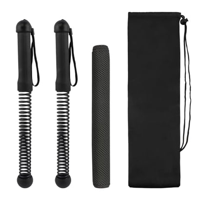 Ropeless Battle Ropes, 2 Pcs Weighted Cordless Workout Ropes with Non-Slip Handles, Training Ropes for Home Gym, HIIT, Strength & Full Body Workout, with Carry Bag & Cooling Towel