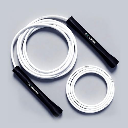 Adjustable Jump Rope – 5mm PVC Skipping Rope with Unbreakable Handles, Non-Kinking, Includes 1 Spare Rope for Indoor & Outdoor Fitness Training for Men, Women