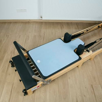 Echome Non-Slip Pilates Reformer Mat with Mesh Bag – Sweat-Wicking, Lightweight, Fits Balanced Body/Merrithew/Aeropilates (38"x22") - color: Dusty Blue