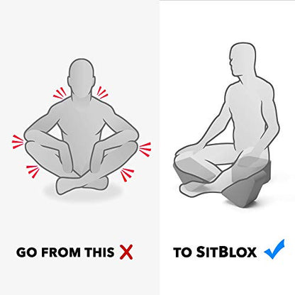 Ungloo Supportive Yoga Block Wedges for Seated Meditation – Elevates Knees, Reduces Hip Pressure, and Improves Cross-Legged Posture