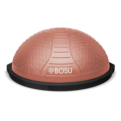 BOSU Nexgen Balance Trainer, Half-Ball Training Equipment, 65 cm Diameter, 300 lb Capacity - Burst-Resistant Stability Exercise Tool w/Non-Slip Base, Includes Hand Pump, Commercial-Grade - color: Rose Gold