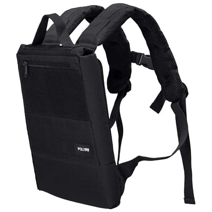 Polyfit Rucking Backpack 2.0 - Weighted Ruck Pack for Weight Plates - Patent Pending Side-Loading Rucksack for Walking, Running, Rucking, Strength and Endurance Training - Black