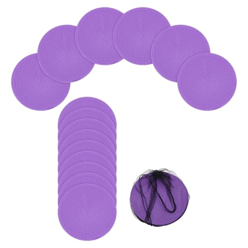 Spot Markers, Poly Spot Marker for Agility Training Floor Dots Non Slip Flat Field Cones for Soccer/Speed Training - color: Purple, size: 10 cm / 3.94 Inch