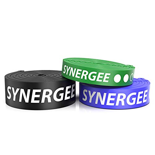 Synergee Resistance Loop Bands. Pull Up Assist Bands with Heavy Duty Resistance. Exercise Bands Work Perfect for Stretching, Powerlifting & Resistance Training.