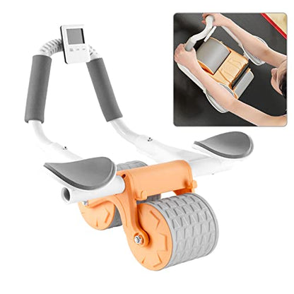 Elbow Support Automatic Rebound Abdominal Wheel，Ab Roller for Abdominal Exercise Machine，Abs Workout Equipment，Dolly Core Strengthening Trainer Fitness Belly Training