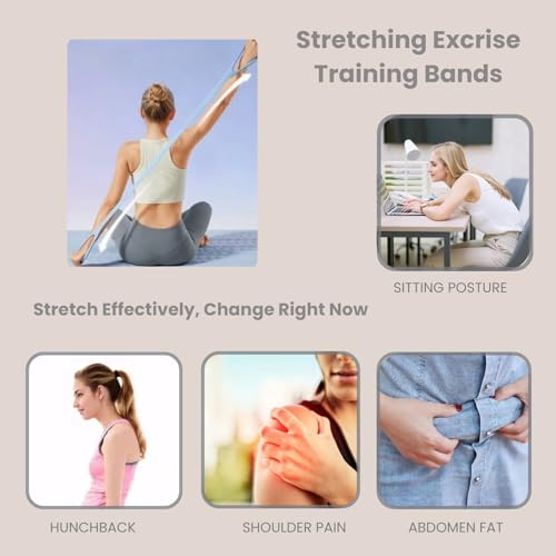 Figure 8 Resistance Band with Non-Slip Handles - color: 25LB Blue
