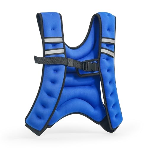 TONE Fitness Weighted Vest for Men & Women - Workout Vest for Walking, Running, Cardio & Strength Training | 8 lb or 12 lb Options | Multiple Colors - style: 12 lb - Blue