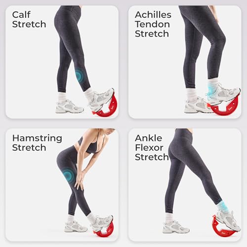 Sunny Health & Fitness Calf Stretcher and Foot Rocker for Plantar Tight Calves Relief Hamstring Ankle Strengthener Facetious Sling Stretch Fighter Stretching Device Mobility