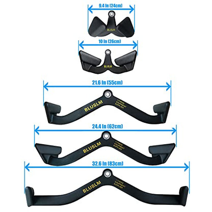 LAT Pull Down Bar for Cable Machine, LAT Pulldown Attachments T-bar V-bar Cable Attachment for Gym, Back Tricep Strength Training Handle