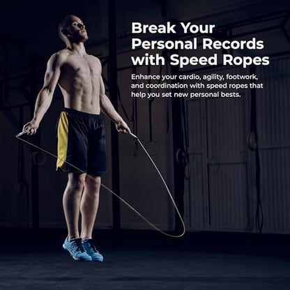 Sunny Health & Fitness Exercise Jump Rope for Fitness, Lightweight & Portable Skipping Rope with Durable Handles & Adjustable Exercise Rope
