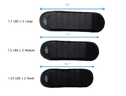 Adjustable Wearable Wrist Arm Weights for Walking, Fitness, and Physical Therapy