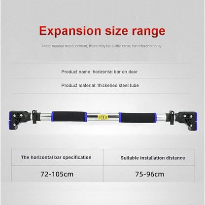 72-97cm Adjustable Pull Up Bar for Doorway, No-Screw Pull-Up Bar for Home Gym, Max Load 440lbs Strength Training(72-97cm)