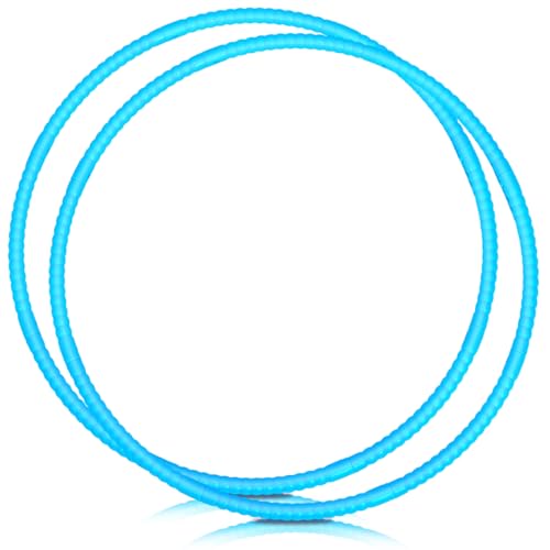 WinnerWhy 2 Pcs Toy Hoop Exercise Hoop Detachable Adjustable Plastic Toy Ring Playground Equipment for School Colored Circles Exercise Ring for Teens Dog Agility Equipment(Blue,26 Inch) - color: Blue, size: 26 Inch