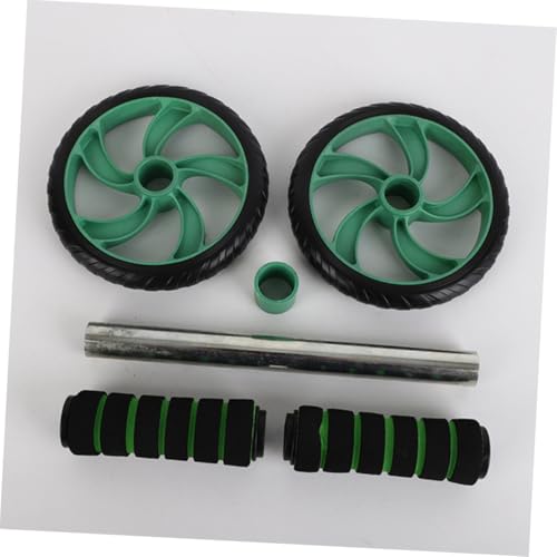 Dual-wheel Ab Roller for Core Strength with Non-slip Handles Stable Abdominal Exercise Device for Weight Loss and Fitness Training Lightweight Home Gym Equipment in Green