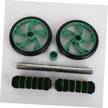Dual-wheel Ab Roller for Core Strength with Non-slip Handles Stable Abdominal Exercise Device for Weight Loss and Fitness Training Lightweight Home Gym Equipment in Green