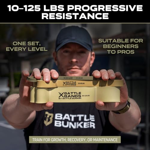 Battle Bunker Resistance Bands for Working Out - Heavy Duty Pull-Up Assist