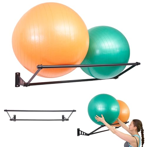 ODOXIA Exercise Ball Holder | Organize Your Space | Wall Mounted Rack | Yoga Ball Holder | Exercise Wall Mount | Fitness Therapy & Stability Rack | for Gyms, Studios, Home Gyms