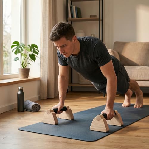 Non-Slip Push Up Boards, 2 Pcs 20cm Fitness Plates for Home Gym Strength Training