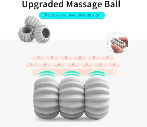 Handheld Massager with 6 Balls - Premium Deep Tissue Relief for Neck, Back, Shoulders and Legs (Blue)