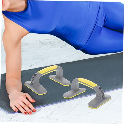 2Pcs Pushup Handles for Floor Workout Anti-slip Soft Plastic Bars with Stable Grip and Bottom Pads Portable Strength Training Equipment for Home Fitness and Body Sculpting