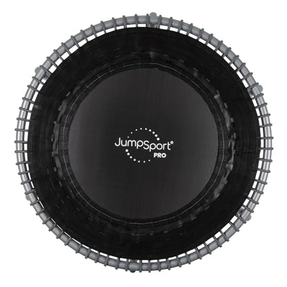 JumpSport 350 PRO 39 Inch Fitness Trampoline Indoor Rebounder Cardio Workout Equipment 300 lb Capacity - color: Graphite