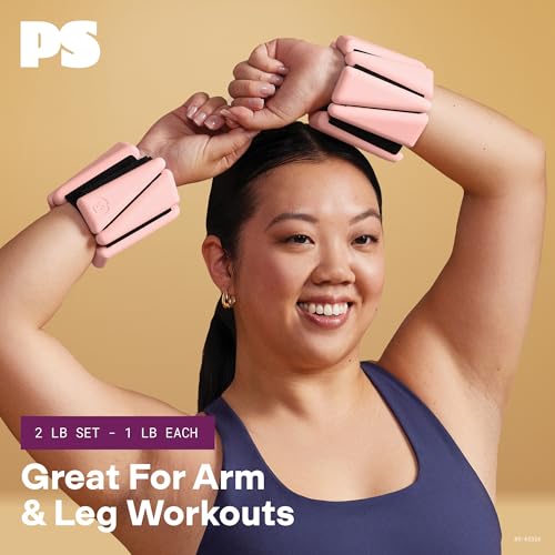 POPSUGAR Soft Wrist and Ankle Weights, Wearable Weights, Strengthens, Tones & Sculpts, Adjustable Ankle Weights for Work from Home Fitness, Gym Accessories for Women & Men