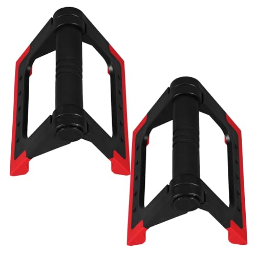 Operitacx Push-up Bars Pair Crimson Exercise Equipment Rotating Push-up Rack for Men and Women Home Gym Strength Training