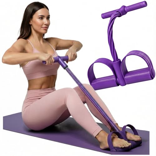 Resistance Bands with Handles, 6 Tube Pedal Exercise Bands for Home Workout, Adjustable Resistance Bands for Arms Legs & Core Training