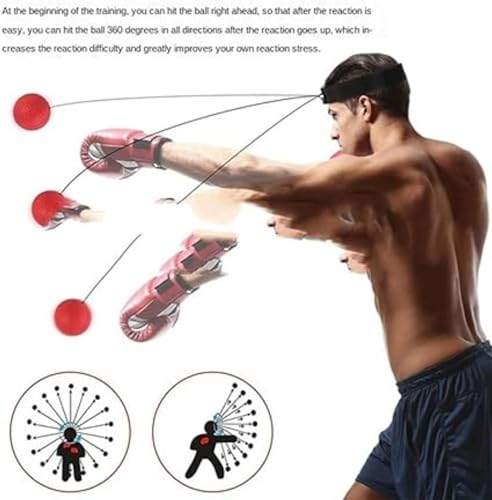 Boxing Reflex Ball boxballen games Boxing Ball Boxball Reflex Ball Headband Set - Improve Speed, Agility, and Punching Skills - Addictive Boxing Game for All Ages - Boxing Equipment for Home Workouts
