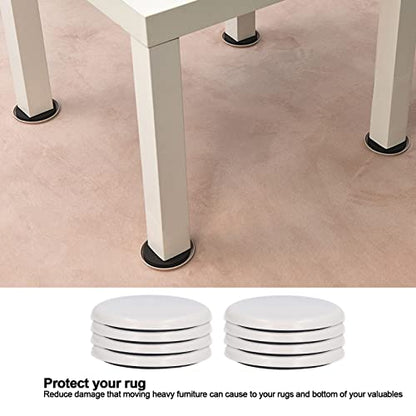 Garosa 8Pcs Furniture Sliders, Plastic with EVA Floor Protectors, Reduce Noise and Enhance Movement for Carpet and Hardwood Floors (3.5 inches) - size: 3.5 inches