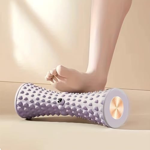 Foot Massage Roller with Speed Control, Deep Tissue Rough Surface, Medium Stiffness, Manual Operation for Yoga and Home Fitness, Green - color: Green