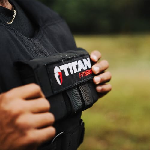 Titan Fitness Elite Series Adjustable Weight Vest, Body Weight Vests for Training Workout, Jogging, Cardio, Walking, Weighted Workout Equipment