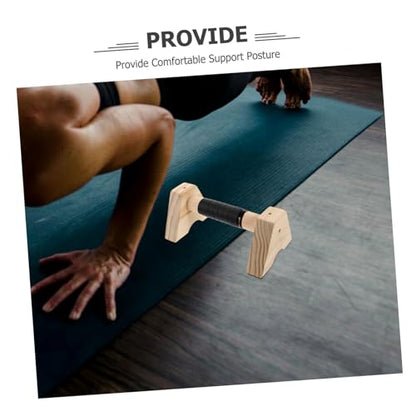 2pcs Wooden Parallettes Bars for Push-ups and Calisthenics Non- Handles for Men and Women Compact Home Gym Equipment for Strength Training