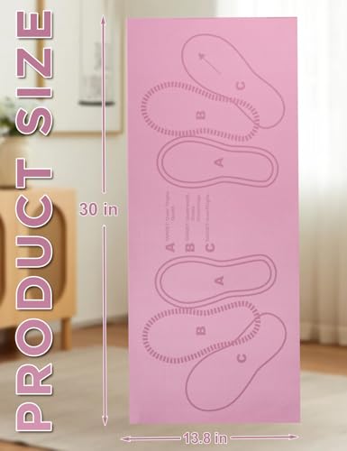 Squat Mat with Foot Position,Large Squat Target Pad 30'' X 13.8'',4mm Thickness Squat Mat Foot Positioning, Exercise Mat for Squats, Leg and Abdominal Workouts
