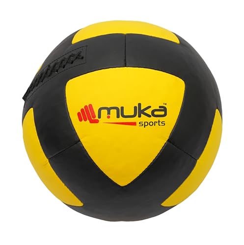 9 kg Wall Ball Soft Synthetic Leather Shell Weighted Medicine Ball for Pilates, Yoga, Strength Training & Physical Therapy with Non-Slippery Grip