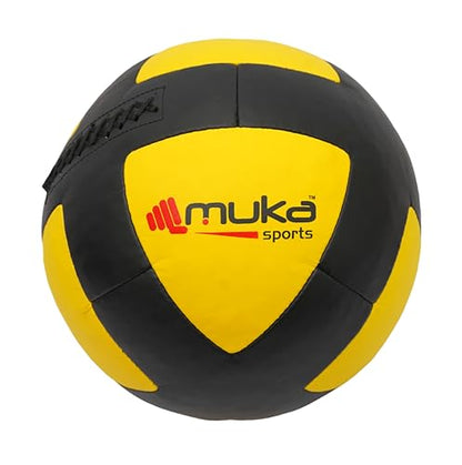 9 kg Wall Ball Soft Synthetic Leather Shell Weighted Medicine Ball for Pilates, Yoga, Strength Training & Physical Therapy with Non-Slippery Grip