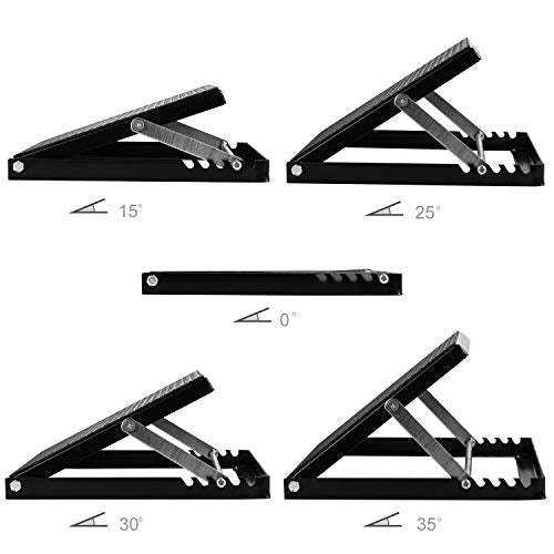 Professional Steel Calf Stretcher, Adjustable Ankle Incline Board and Stretch Board, Slant Board with Full Non-Slip Surface, 16" x 14", 4 Positions (500 LB Capacity)