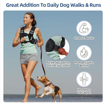 Sportneer 12lb Weighted Vest Agility Ladder Speed Training Set for Women Men, Strength Training for Walking Running Fitness Weight Loss, Footwork Drill for Soccer Football Basketball