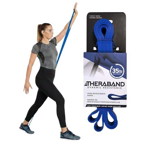 THERABAND High Resistance Band, Heavy Elastic Super Band for Full Body Workouts, Physical Therapy, Strength Training, Durable 41” Loop Exercise Band, 35 lbs Resistance - size: Heavy (35 lbs)