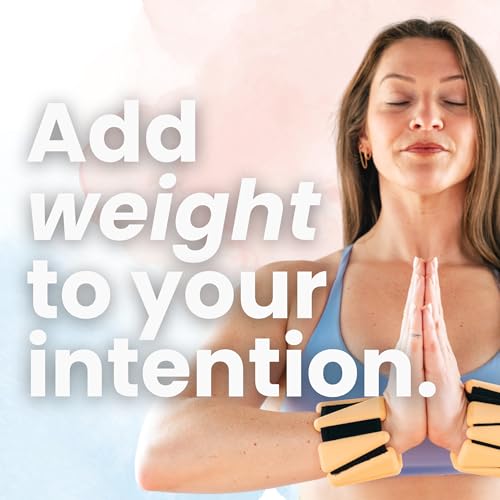 OmWeights Premium Weighted Bangles – Stylish Wrist and Ankle Weights for Women and Men | Cardio, Yoga, and Pilates Ankle Weights for Women and Men | Adjustable Leg and Arm Weights 1lb Each - color: Amber Blush